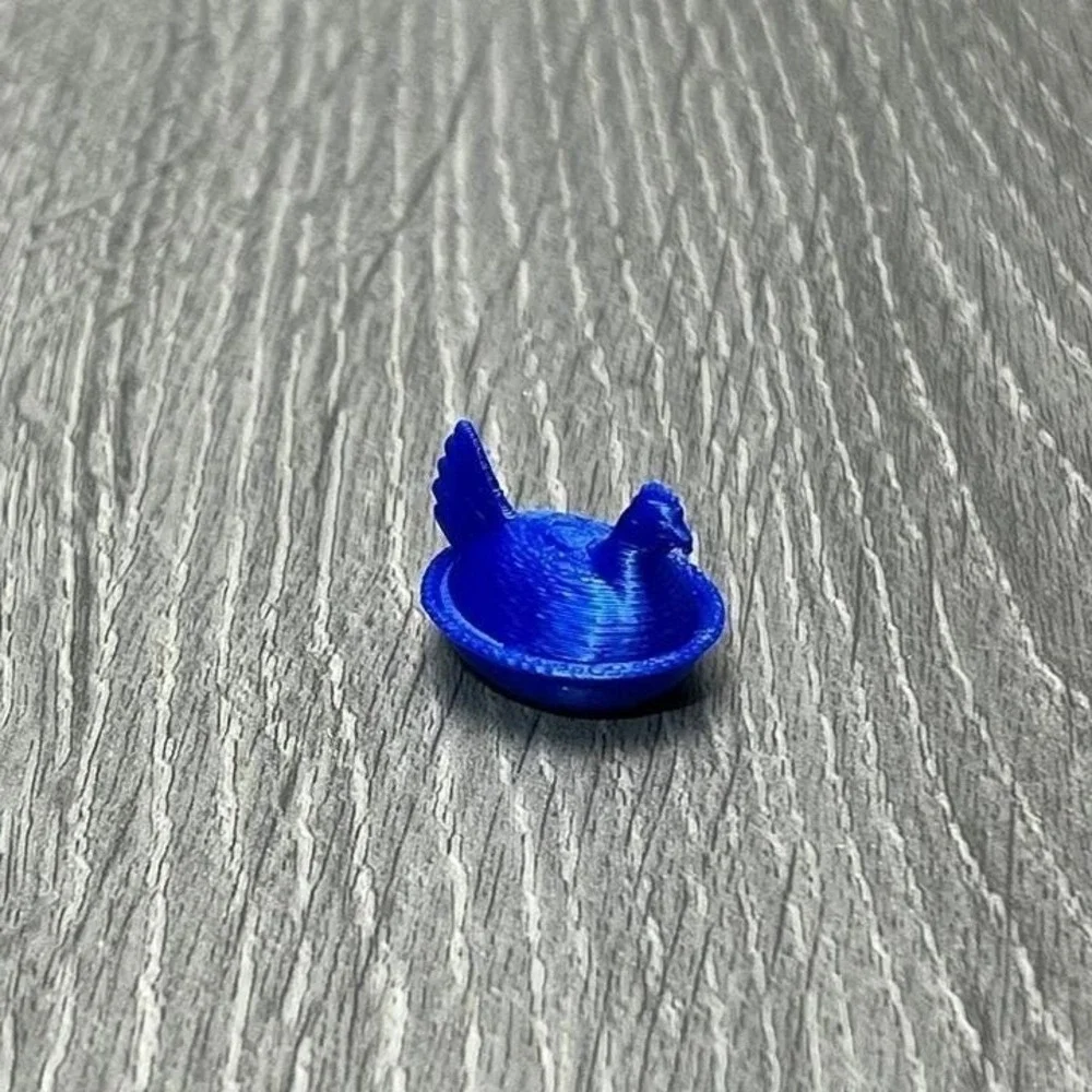 Vtg Style Blue Hen On Nest Dollhouse Miniature 1:12 Scale 3D Printed Set of 5